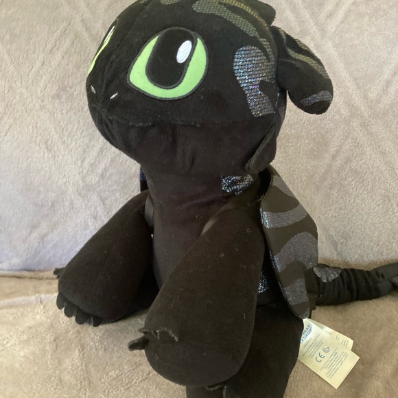 Build a Bear How To Train Your Dragon Plush Stuffed BAB Black Toothless 13 in. - Picture 3 of 6